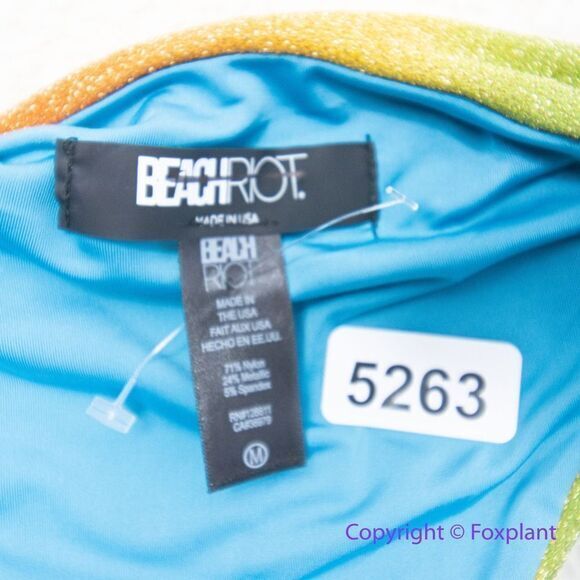 NEW‎ Beach Riot Free People desert ombre shine Bikini Swim Bottoms, size M - Picture 8 of 16